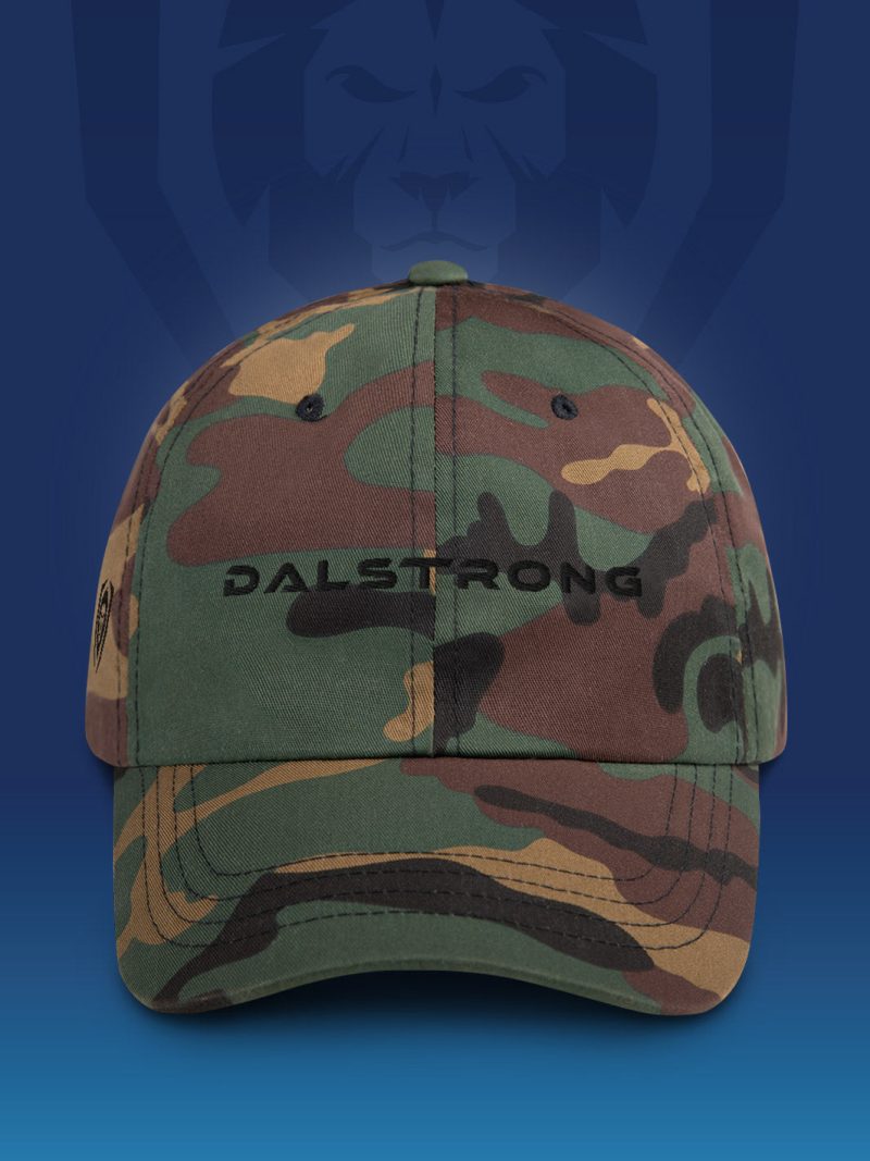 Classic Dad hat green camo front