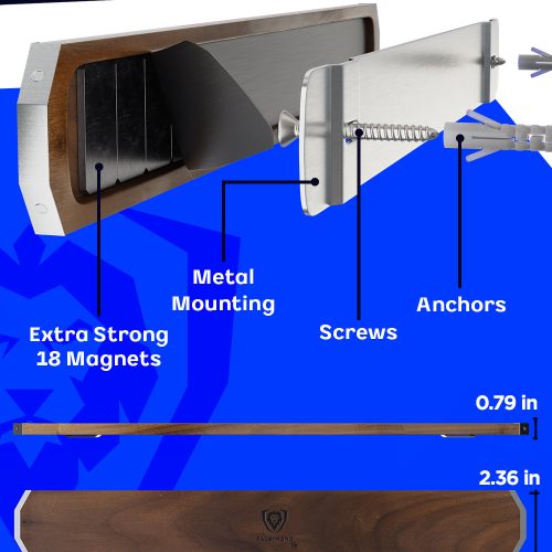 DS Magnetic Knife Walnut wood Bar LISTING 3