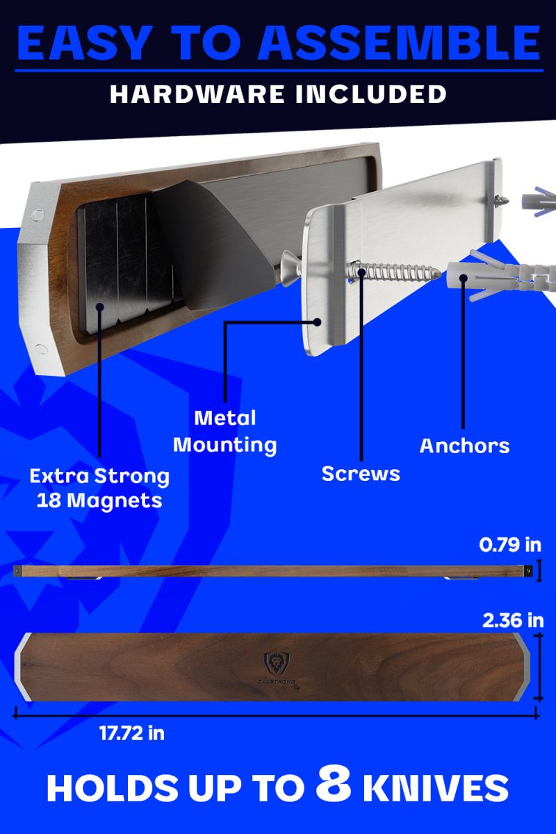 DS Magnetic Knife Walnut wood Bar LISTING 3