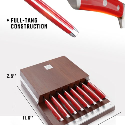 GS 8pc Steak Block set RED 08