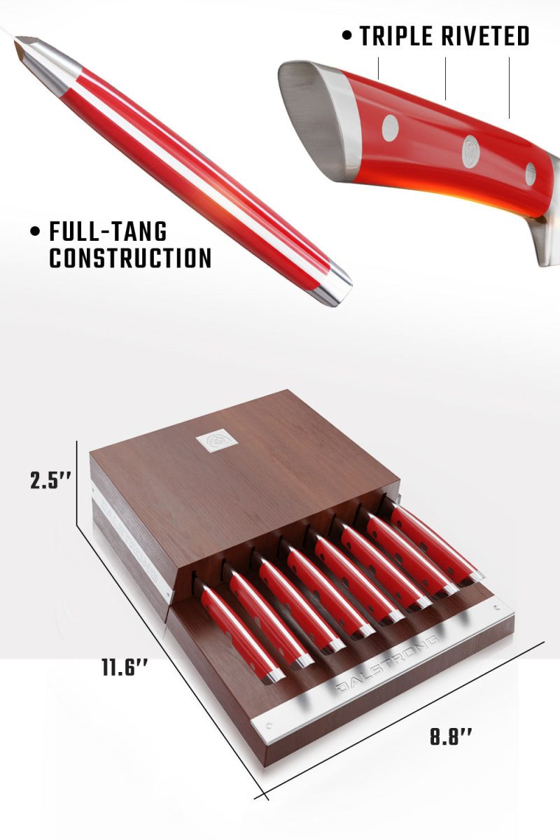 GS 8pc Steak Block set RED 08