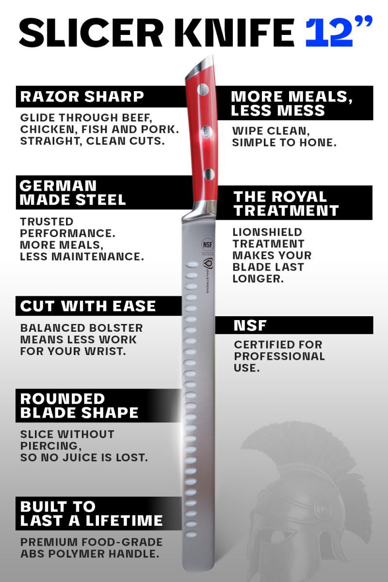 GS 12in Slicer Knife RED LISTING 2023 5