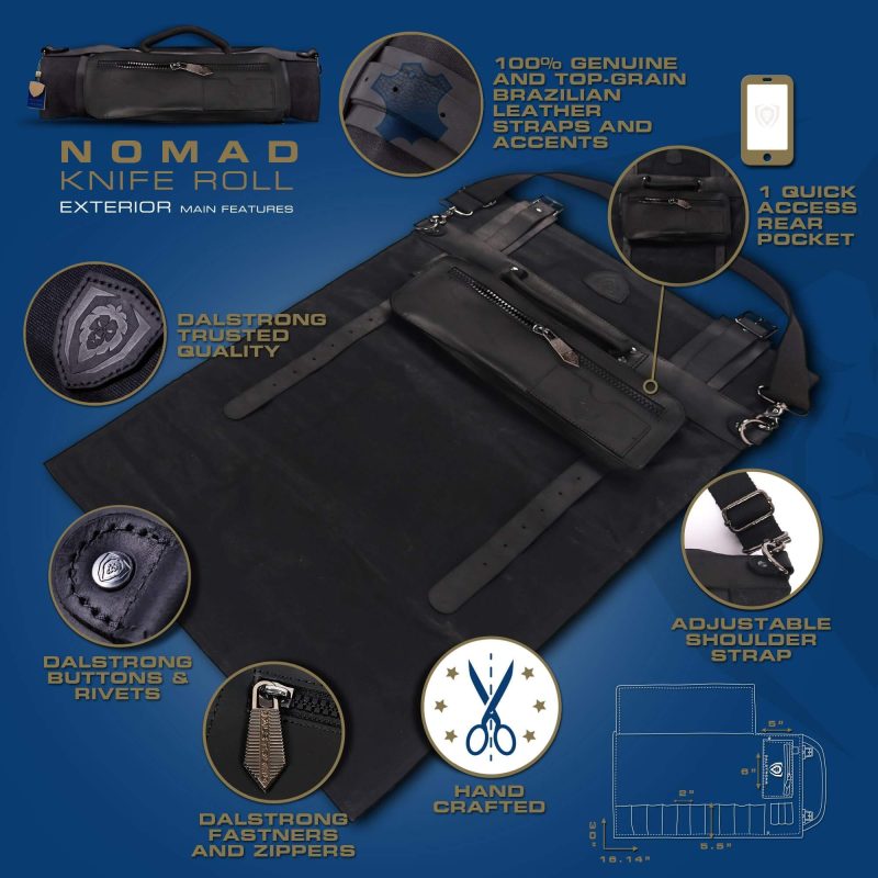 Nomad black knife roll listing image 1