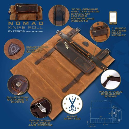 Nomad brown knife roll listing image 2