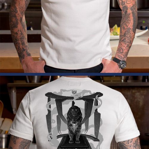 RulerOfThemAll MAN TATTOO WHITE T Shirt Front