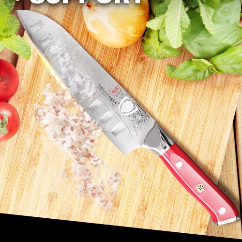 SS ELITE 7in Santoku Knife RED LISTING 2023 6