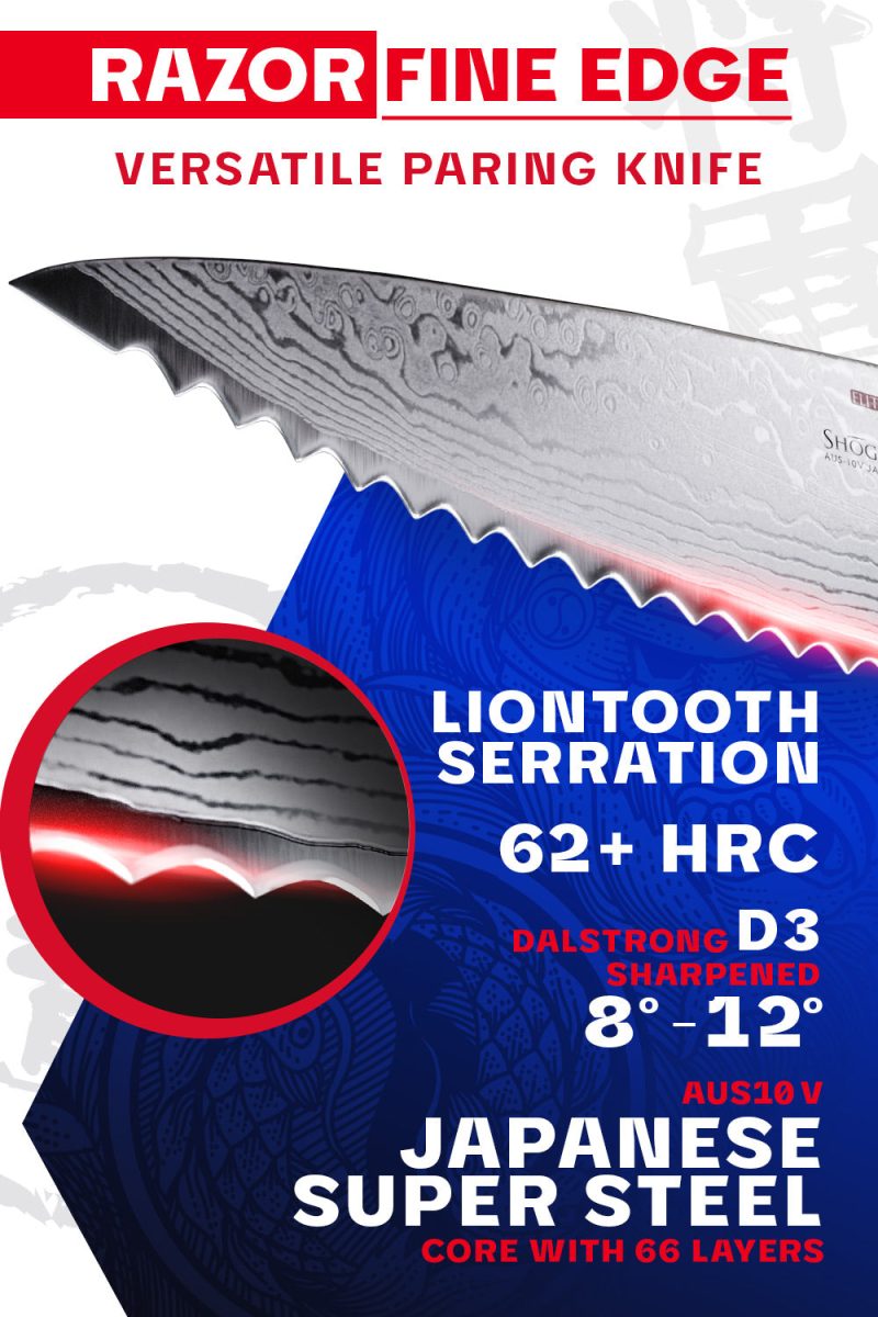 SS 3 5inch Serrated Paring Knife LISTING 2