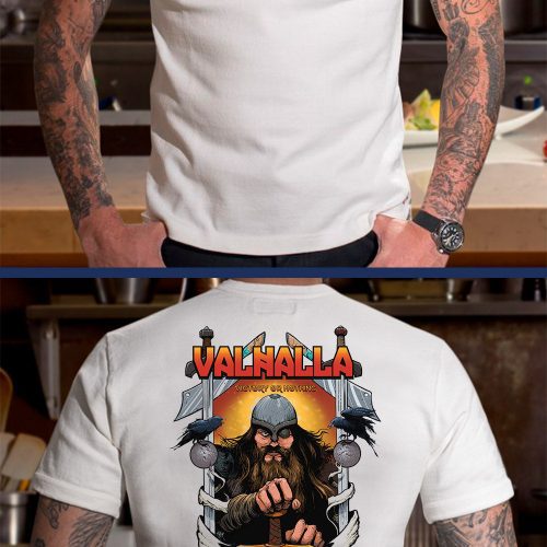 Valhala MAN TATTOO WHITE T Shirt Front